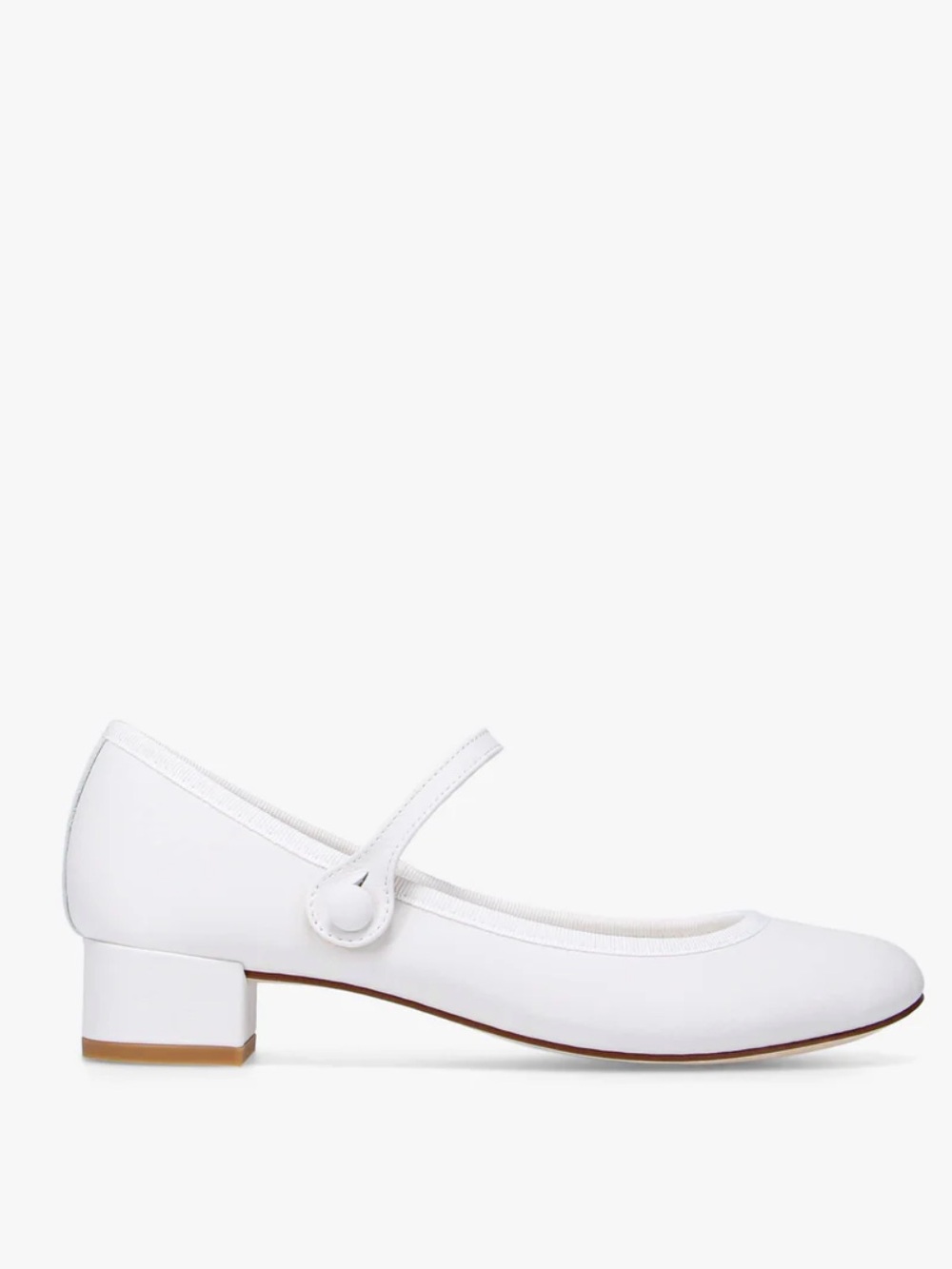 Repetto White Rose Mary Janes